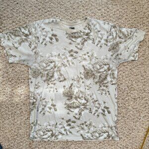 CSG Men's floral t shirt Tan L‎